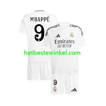 Real Madrid Kylian Mbappé 9 Voetbalshirts Kind Thuis 2024-25